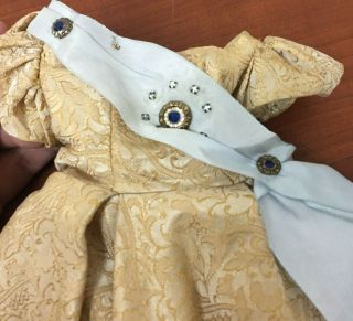 Vintage Madame Alexander Cissy Doll Tagged Bold Brocade Long Dress,  Slip,  panties 4