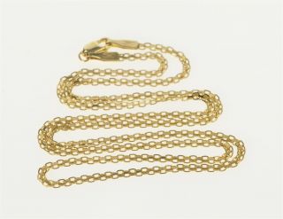 14k 2.  0mm Pressed Squared Link Flat Chain Necklace 20 " Yellow Gold 82