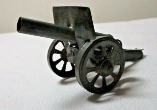 Vintage Prewar German Tin Penny Toy Military Shell Firing Cannon