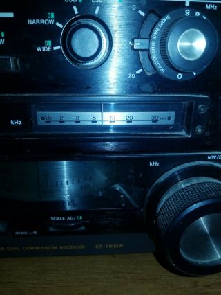 Vtg SONY ICF - 6800W FM/AM MW/SW Shortwave Multi - Band Receiver Radio Sounds Good 9