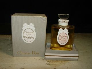 Estate Vintage Nos Christian Dior France 2 Oz Bottle Of Perfume W/ Box