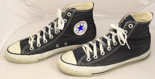 Vintage Usa Chuck Taylor Converse All Star High Top Black Tennis Shoes Sz 8