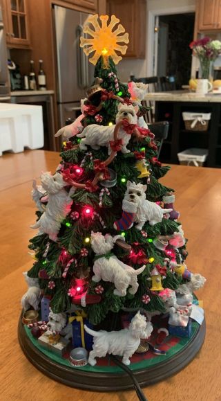 Danbury Westie West Highland Christmas Tree | Lights Up Retired Rare