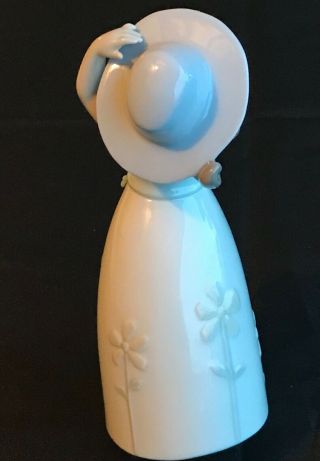 Vintage Lladro Girl With Basket of Flowers 7” no box NR 3