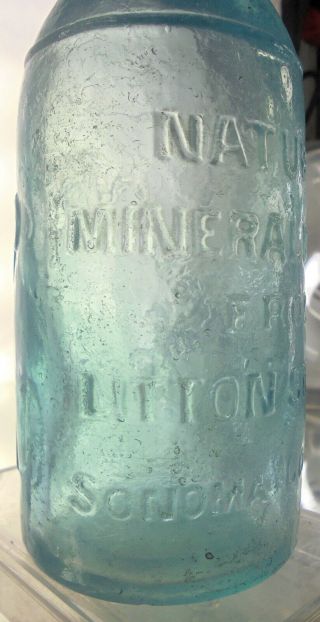 Geyser Soda Sonoma County California Antique Applied Top Soda / Water Bottle