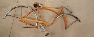 Vintage Schwinn 26 Inchburnt Orange Typhoon Bicycle Frame/ Bicycle Project