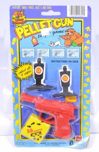 Vintage Toy Salesman Sample Crime Stoppers Pellet Gun Target Game Jak Pak 1988