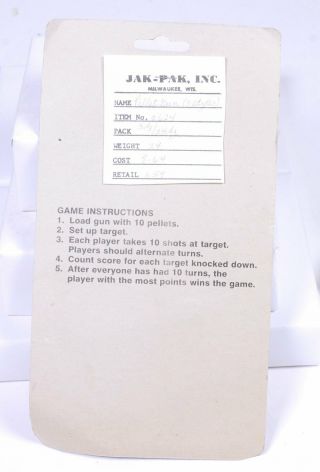 Vintage Toy SALESMAN SAMPLE Crime Stoppers Pellet Gun Target Game JAK PAK 1988 2