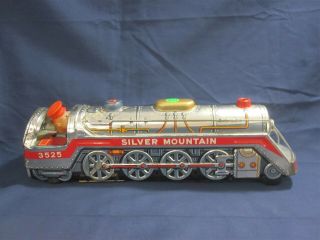 Silver Mountain 3525 Battery Operated Tin Toy Train Japan