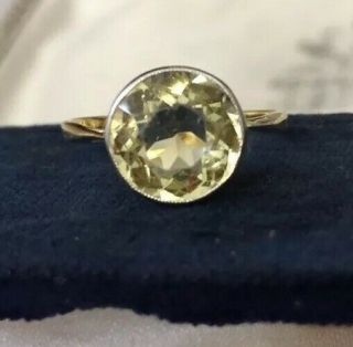 Vintage Antique Jewellery 9 Carat Gold & Citrine Ring Size ‘k’ (5)