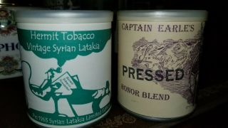 Hermit By C&d Collectible Tins.  Vintage Syrian & Capt Earle 