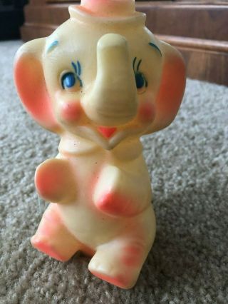 Vintage Rubber/vinyl Elephant Squeaky Toy For Babies