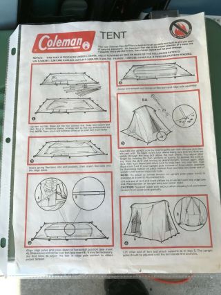 Rare Coleman Springbar Canvas Tent No Rips Zippers & Screens Great Lanter 3