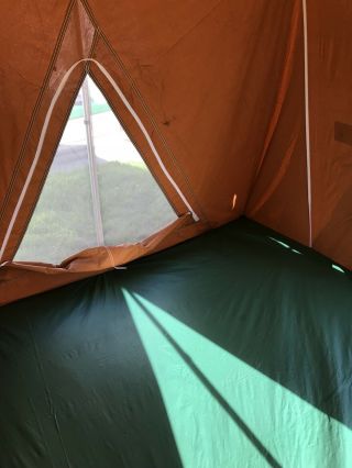 Rare Coleman Springbar Canvas Tent No Rips Zippers & Screens Great Lanter 9