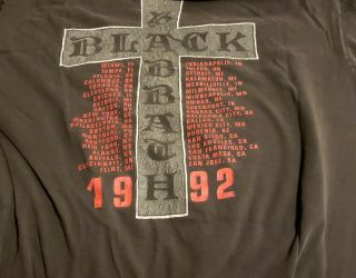 Vintage Black Sabbath T Shirt Dio Large Era Rare 1992 2