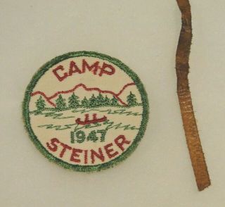 Extremely Rare Find 1947 And 1946 Camp Steiner Patches