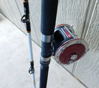 Penn Slammer Deep Sea Fishing Rod 113h Special 4/0 Senator Red Chrome Black 3