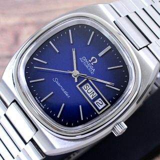 Vintage Omega Seamaster Automatic Blue Gradation Dial Day&date Dress Men 