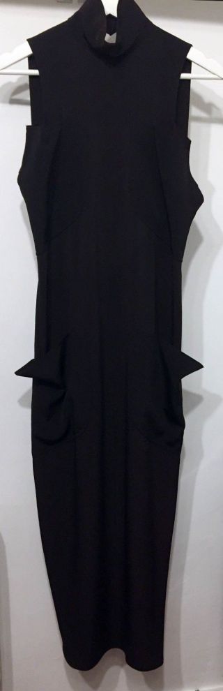 Karl Lagerfeld Vintage 80s Column Dress Black