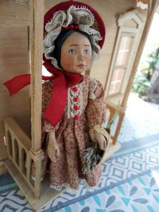 carved wood Hitty doll in vintage style 6.  5 (16.  5cm) 7