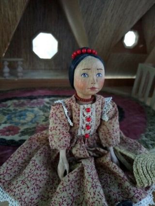carved wood Hitty doll in vintage style 6.  5 (16.  5cm) 8