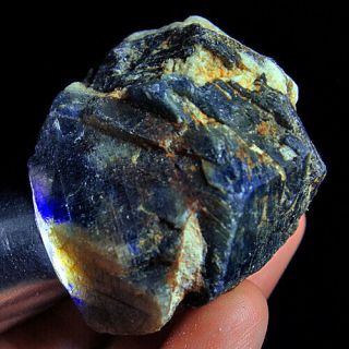 447ct Natural Unheated Blue Sapphire Corundum Facet Rough Specimen Ybg2653