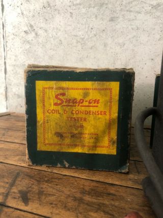 Snap On Vintage Mt640 Coil Condenser Tester Hartman Box 8