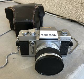 Topcon Re Vintage Japanese Camera Topcor 58mm 5.  8cm F/1.  4 Lens And Case