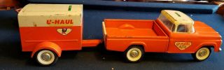 Vintage Nylint U - Haul Ford Pick Up Truck & 2 Trailers Pressed Steel Toy 1960’s 6