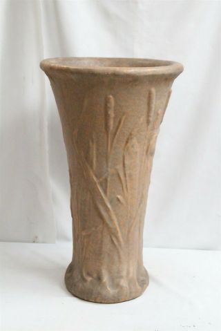 Very Rare Arts Crafts Gladding Mcbean Cattails Art Pottery Garden Planter Vase