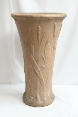 VERY RARE Arts Crafts Gladding McBean Cattails Art Pottery Garden Planter Vase 2