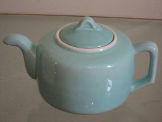 Vintage Medicine Hat Pottery Turquoise Teapot