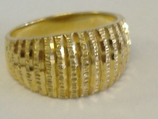 Vintage Solid 14k Gold Dome Ring Size 6