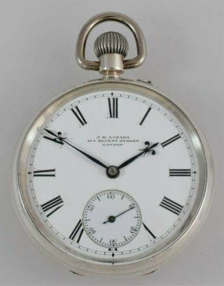 Antique Silver Lever Pocket Watch J.  R.  Losada,  105 Regent Street,  London C.  1883