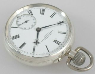 Antique Silver Lever Pocket Watch J.  R.  Losada,  105 Regent Street,  London c.  1883 2