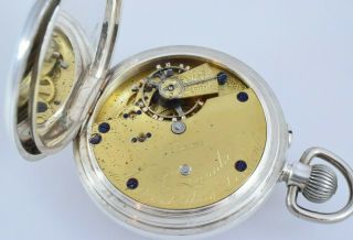 Antique Silver Lever Pocket Watch J.  R.  Losada,  105 Regent Street,  London c.  1883 8