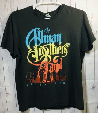 1990 Vtg " The Allman Brothers Band " Seven Turns Tour ‘90 Concert T - Shirt Xl
