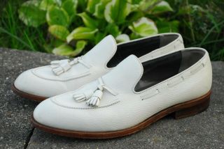 Footjoy 10.  5c White Tassel Loafers Classic Kentucky Derby Made In Usa Vintage