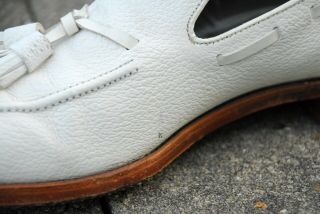 FOOTJOY 10.  5C WHITE TASSEL LOAFERS CLASSIC KENTUCKY DERBY MADE IN USA VINTAGE 6
