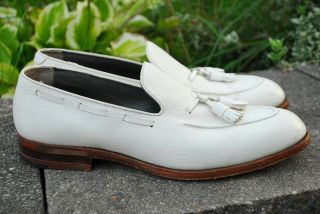 FOOTJOY 10.  5C WHITE TASSEL LOAFERS CLASSIC KENTUCKY DERBY MADE IN USA VINTAGE 7