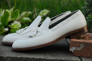 FOOTJOY 10.  5C WHITE TASSEL LOAFERS CLASSIC KENTUCKY DERBY MADE IN USA VINTAGE 8