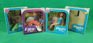 Vintage Darci Doll And Best Friend Erica In Boxes Plus Two Empty Boxes