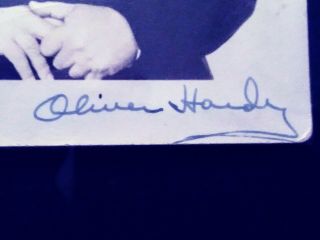 Authentic Signed Stan Laurel & Oliver Hardy Vintage Postcard.  100 Guaranteed 3