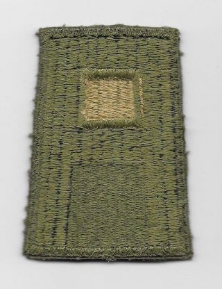 Ww2 Us 1st Army Patch - Quartermaster Corps - Rare Green Back - Us Army