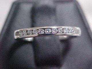 ESTATE.  27ctw NATURAL DIAMOND WEDDING BAND - RING 14K WHITE GOLD sz7.  5 NO RESERV 3