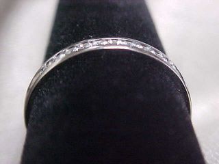 ESTATE.  27ctw NATURAL DIAMOND WEDDING BAND - RING 14K WHITE GOLD sz7.  5 NO RESERV 7