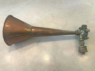 Rare Large Antique Kockums Supertyfon 99 All Brass/copper Train Ship Horn