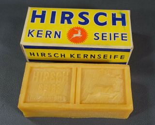 Wwii Old German Wehrmacht Army Soldier Officer Soap Bar Box Hirsch Old Stock