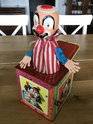 Vintage Matty Mattel Clown Jack In The Box 1953 No 659 Duncan Song Creepy Scary