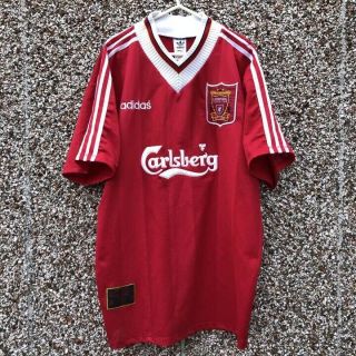 1995 1996 Liverpool Home Football Shirt Xl Vintage Adidas Carlsberg 90s